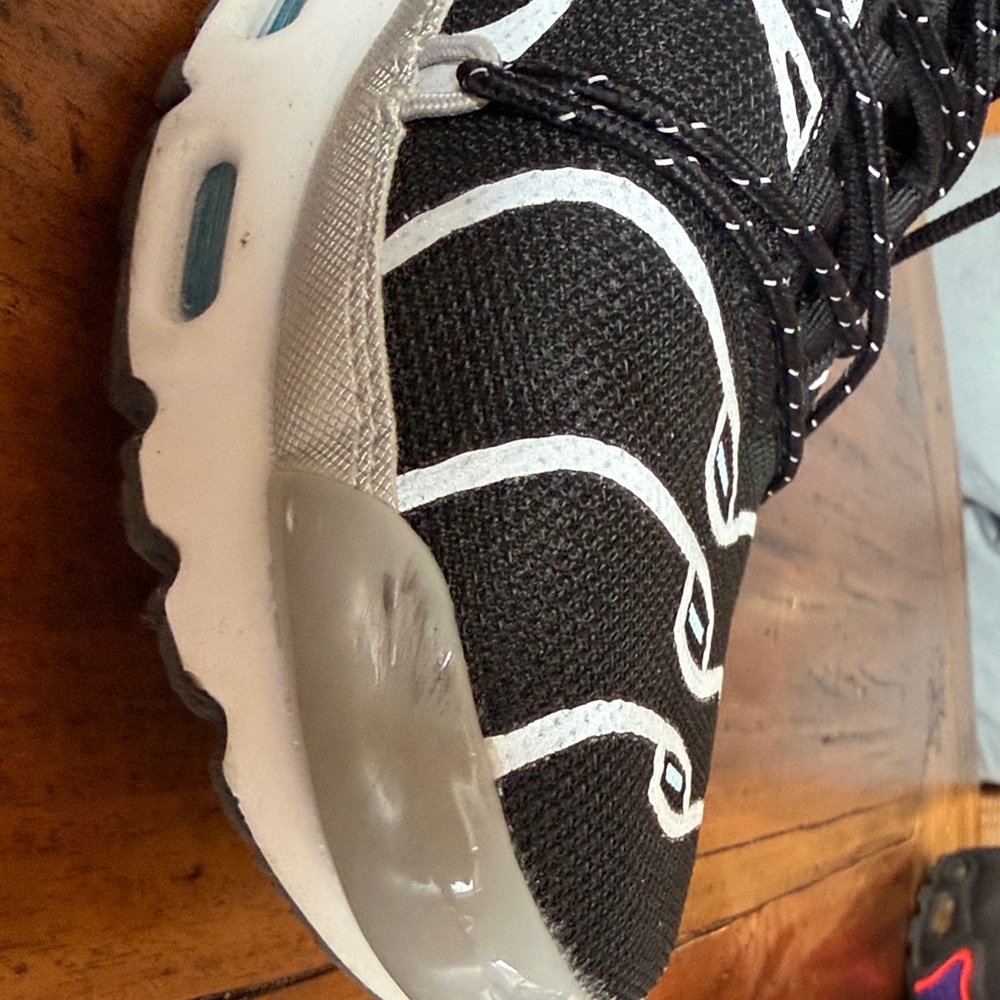 Black and White Athletic Sneakers - Picture 5 of 10